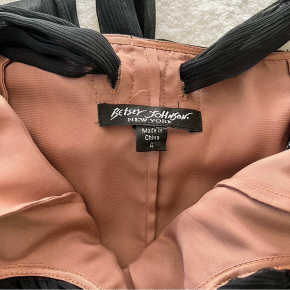 Vintage 90s Y2K Betsey Johnson Silk Crochet Dress - Picture 3 of 9